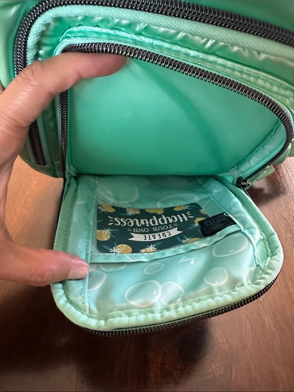 Lug Scurry Mint Quilted Crossbody Sling Bag